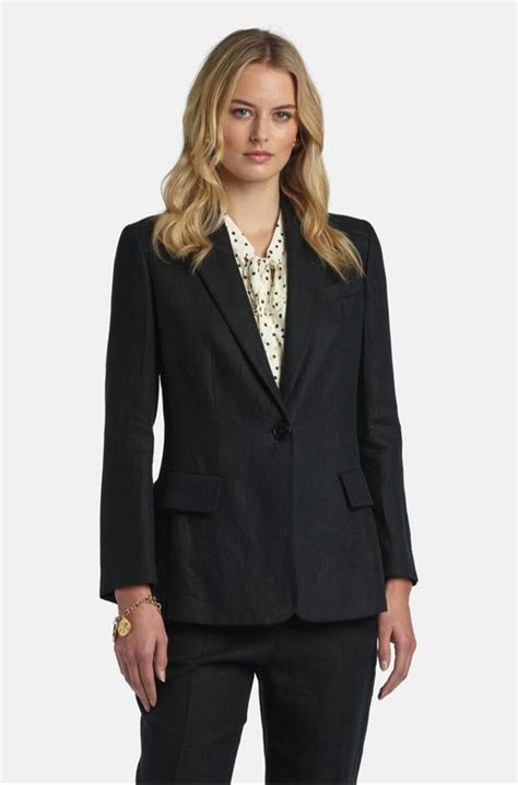 Single-breasted linen blazer | LUISA SPAGNOLI | emporium.eu