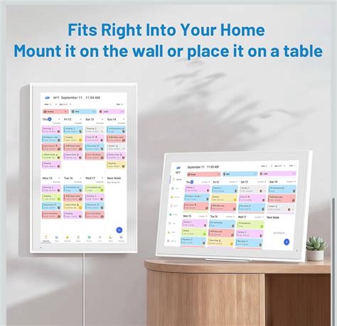 21.5-Inch Smart Digital Calendar & Chore Chart Interactive Family Planner