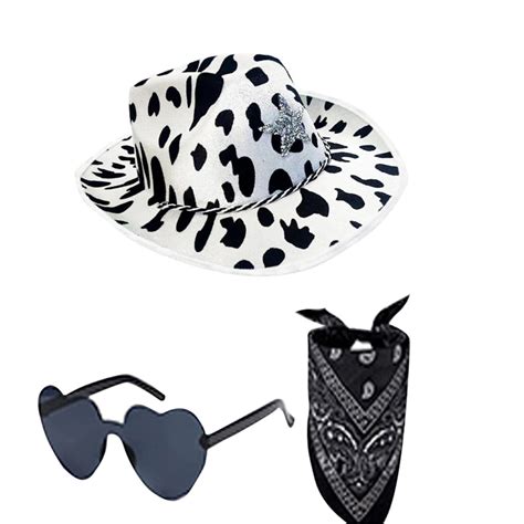 Brimmed Hat White Cowgirl Hat Female Jazz Hat New Year Dress Party ...