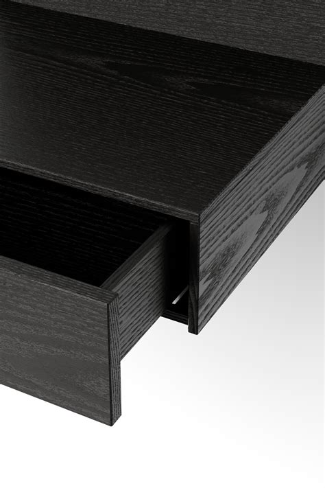 New Works Tana wall mounted media module, black stained oak | Finnish ...