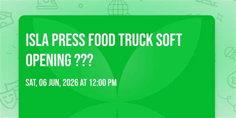 Isla press food truck soft opening ???, 1109 e santa fe st olathe ks ...