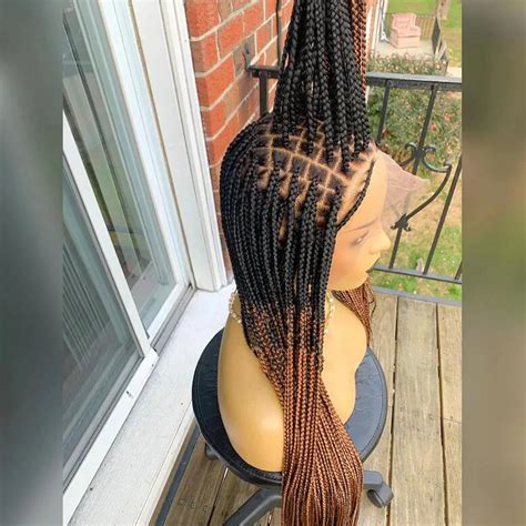 36 Inch Synthetic Lace Front Braided Wig 13x4 HD Lace Frontal Curly ...