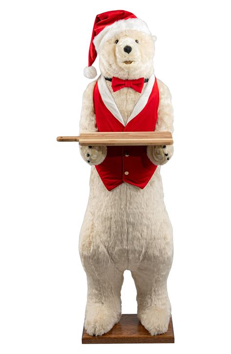 DITZ Designs Butler Christmas Polar Bear Decoration with Removable Tray ...