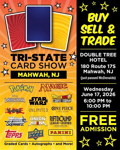Tri State Card Show - Bergen County, NJ, 180 Route 17S, Mahwah, NJ, 17 ...