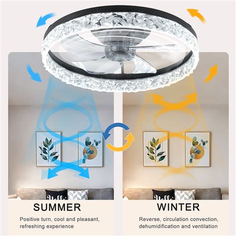 Arlgsite 20-Inch Flush Mount LED Ceiling Fan With Lights, Remote & App