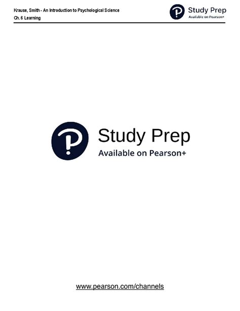 Krause, Smith An Introduction to Psychological Science Ch. 6 Learning: Classical - Studocu
