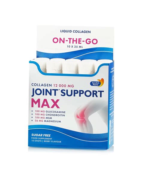 Swedish Nutra Joint Support Max Collagen Shots 12000mg Berry 10 x 25ml – Organic Bargains