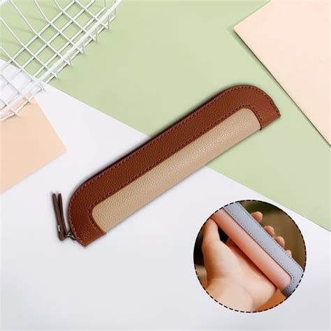 Cevemin Small Portable Pen Pouch - Compact PU Leather Pencil Case for ...