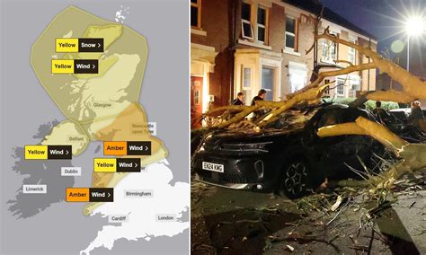 Met Office issues Amber warning as Storm Dave brings 'danger to life ...