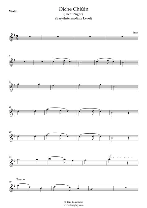Download Digital Sheet Music of Silent Night - Cello for Violin