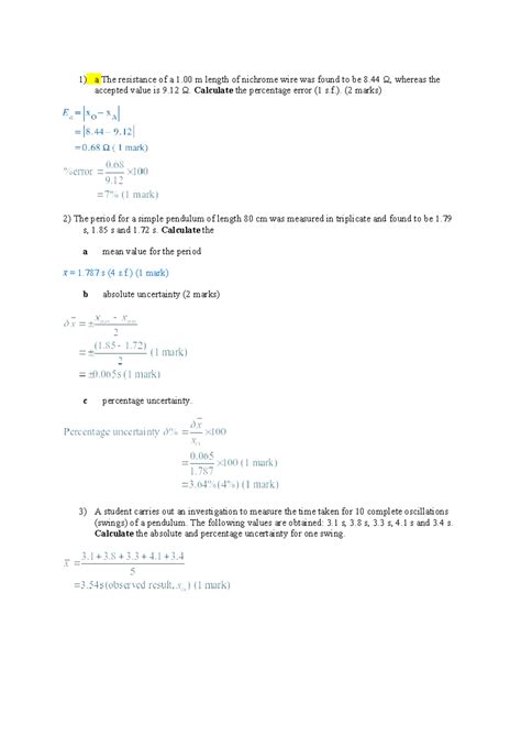 Data Test Practice Q&A: Physics Concepts & Calculations - Studocu