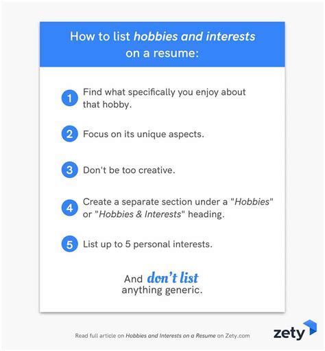 List of Hobbies and Interests For a Resume| Difference Between Hobbies ...