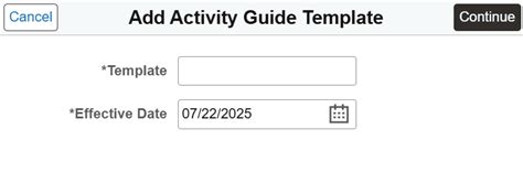 Managing Activity Guide Templates