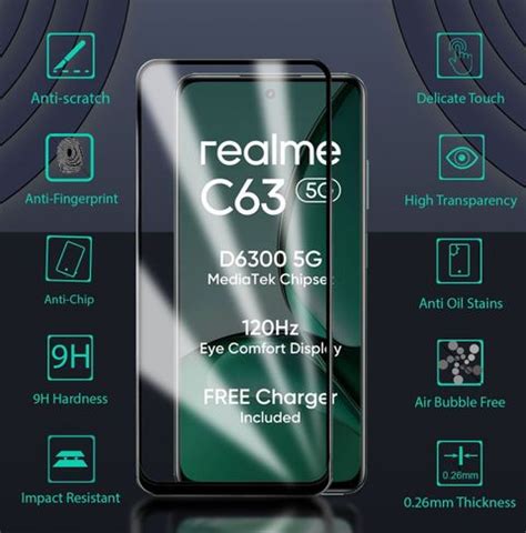 GLOBAL NOMAD Edge To Edge Tempered Glass for realme C63 5G - GLOBAL ...