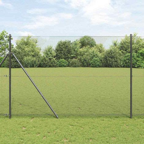 vidaXL Welded Wire Fence 5000 x 150 cm Grey
