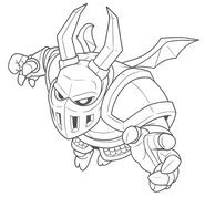 Coloring page Clash Royale - Troop cards : Knight 3