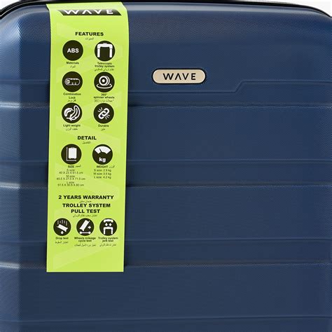 Shop WAVE Textured Hardcase Luggage Trolley with Retractable Handle ...