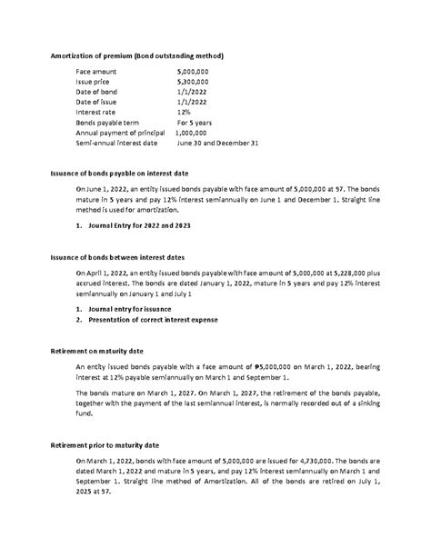 Bonds Payable Problems: Amortization & Journal Entries (FIN 101) - Studocu