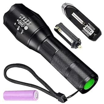 5 Modes Rechargeable Torch Lights, Flashlight Ultra Bright Cree LED ...