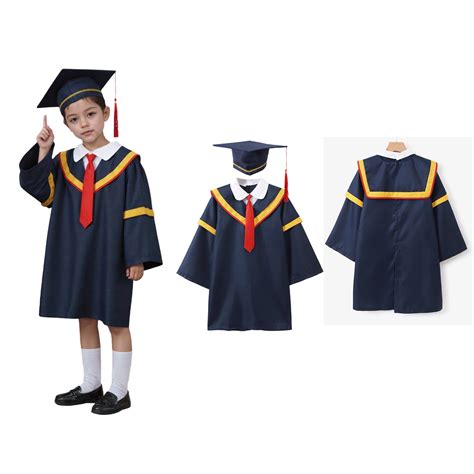 Unisex Graduation Gown Prek Graduation Cap and Gown Blue Cap and Gown ...