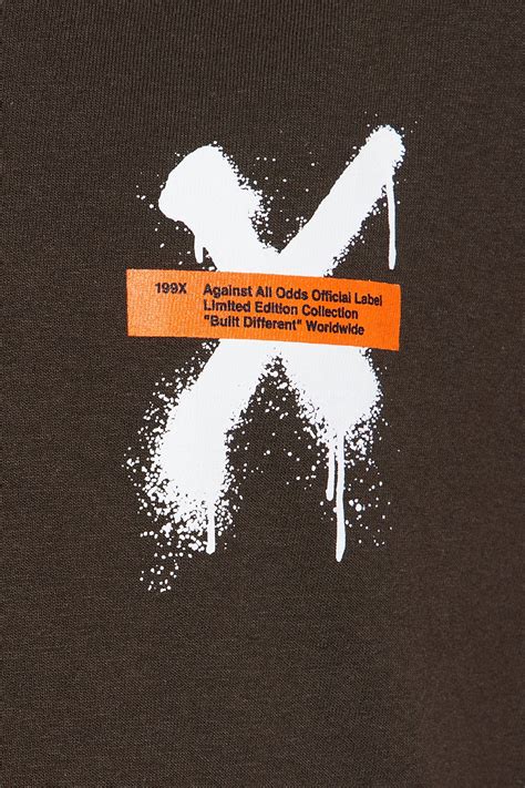 Mini X Graffiti Front/Back Short Sleeve Crew Neck T shirt - Brown ...
