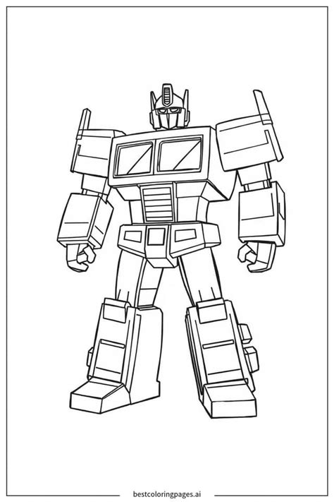 Optimus Prime Transformation Coloring Page Coloring Page - Free ...