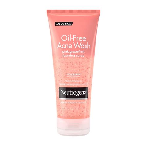 Amazon.com: Neutrogena Oil Free Pink Grapefruit Acne Face Wash with Vitamin C, 2% Salicylic Acid ...