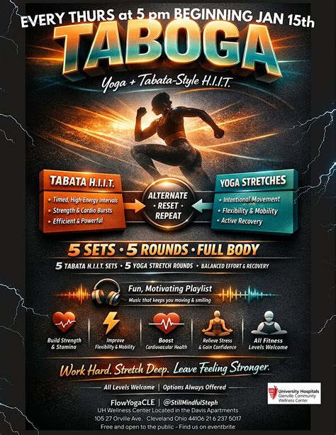 Taboga: Yoga + Tabata-Style H.I.I.T., UH Community Wellness Center at ...