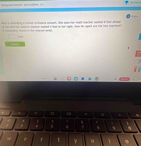 Solved: You have p Pythagorean theorem: word problems 87U D Video Allie ...