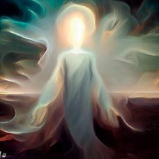 Depict a surreal depiction of the Holy Spirit as a mysterious and otherworldly entity.