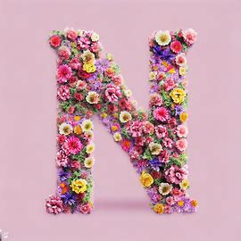 Imagine a font made entirely of flowers. Image 4 of 4