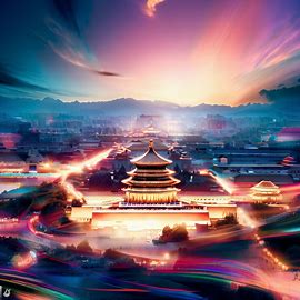 Create an image of Beijing that showcases the city's beauty and vibrant culture.. Image 2 of 4
