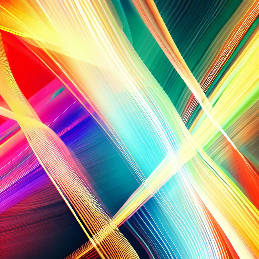 A vibrant and colorful abstract line design