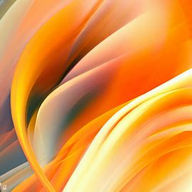 Create an abstract representation of oranges, using bright, cheerful colors and dynamic lines.. Image 3 of 4