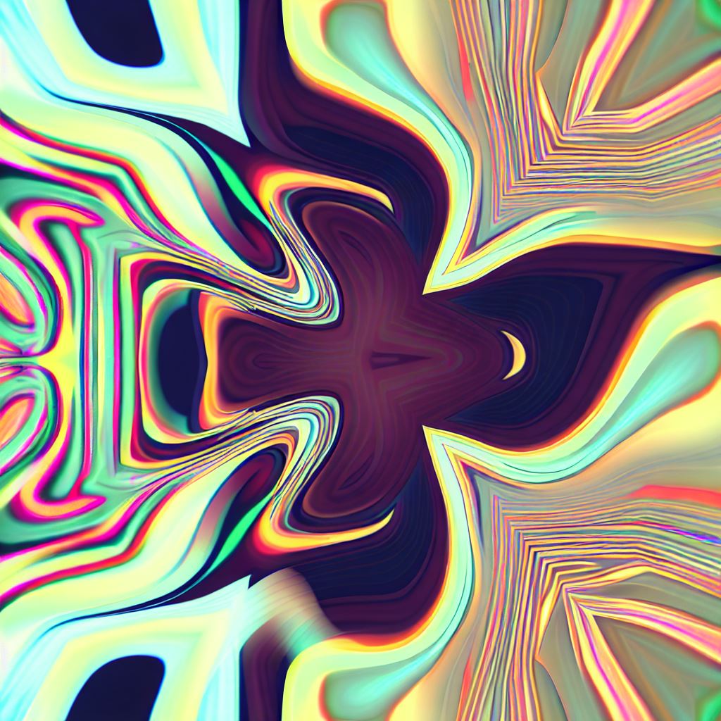 Make a trippy background image with bold geometric patterns and shapes.。第 1 个图像，共 4 个图像