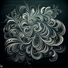 Create an image of a chalkboard that features an intricate chalk mural.