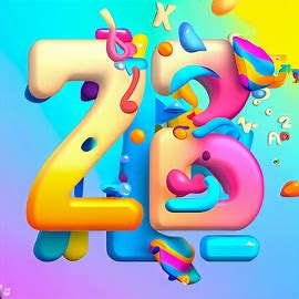 Make a colorful and whimsical image showcasing the 26 letters of the alphabet in one picture. Image 3 of 4