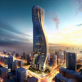 Design a towering skyscraper in the heart of Manila, embodying the bustling energy of the city.. Image 4 of 4