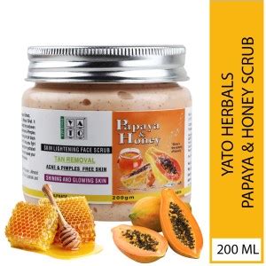 YATO Papaya And Honey Skin Lightening Face Scrub 200 GM Scrub - Price ...