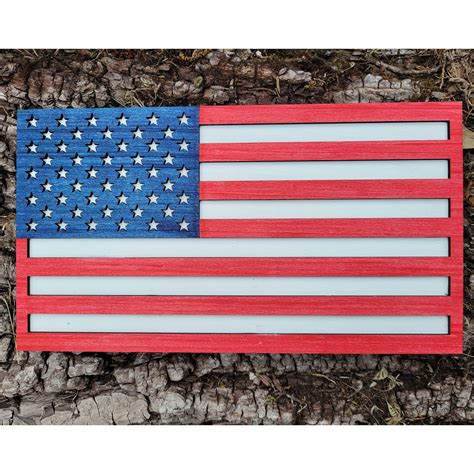Patriotic Layered American Flag Decoration – Glowforge Shop