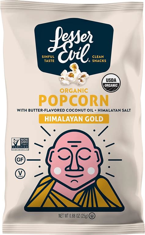 Amazon.com: LesserEvil Himalayan Pink Salt Organic Popcorn, No ...