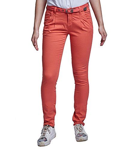 Buy IXIA 100% Cotton Lycra Solid Garment Dyed Dark Pink Fixed Waist ...