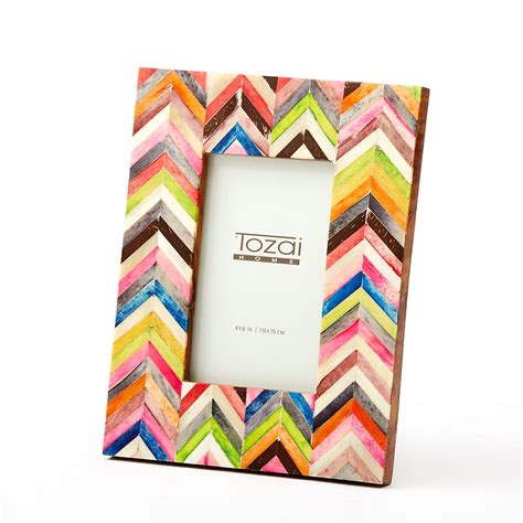 Two's Company Tozai Spectrum Photo Frame in Bone and Sheesham Wood, 4 ...