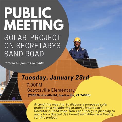 New Leaf Energy, a solar development company, is hosting a community ...