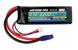 Lectron Pro 11.1 volt - 2200mAh 20C Lipo Pack with EC3 Connector ...