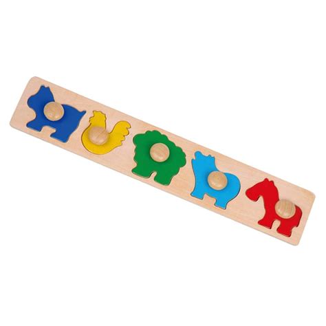 Buy Rare Developmental Baby Wooden Animal Peg Jigsaw Puzzle Board Baby ...