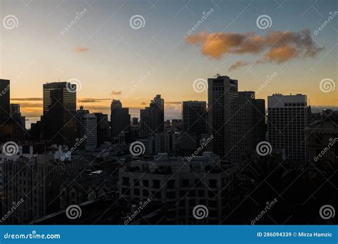 San Francisco Skyline for Sunset Stock Image - Image of downtown ...
