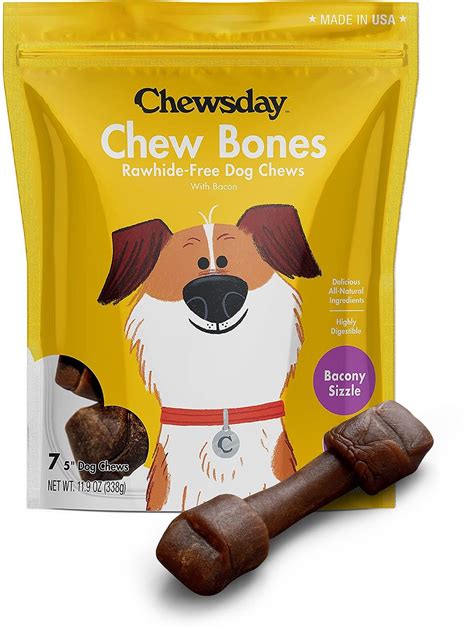Questions and Answers about CHEWSDAY Bacony Sizzle Chew Bones Rawhide ...