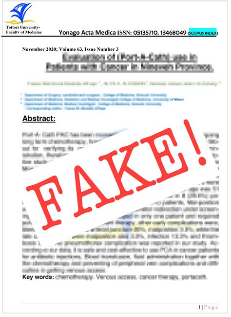 Yonago Acta Medica | Warning Notice