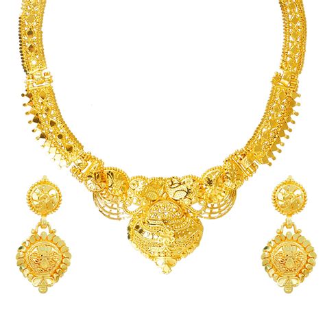 Traditional 22K Gold Plated Hi Micron Jewellery Set for Women (SJ_2646 ...